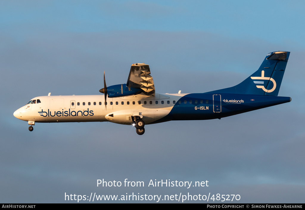 Aircraft Photo of G-ISLN | ATR ATR-72-500 (ATR-72-212A) | Blue Islands | AirHistory.net #485270