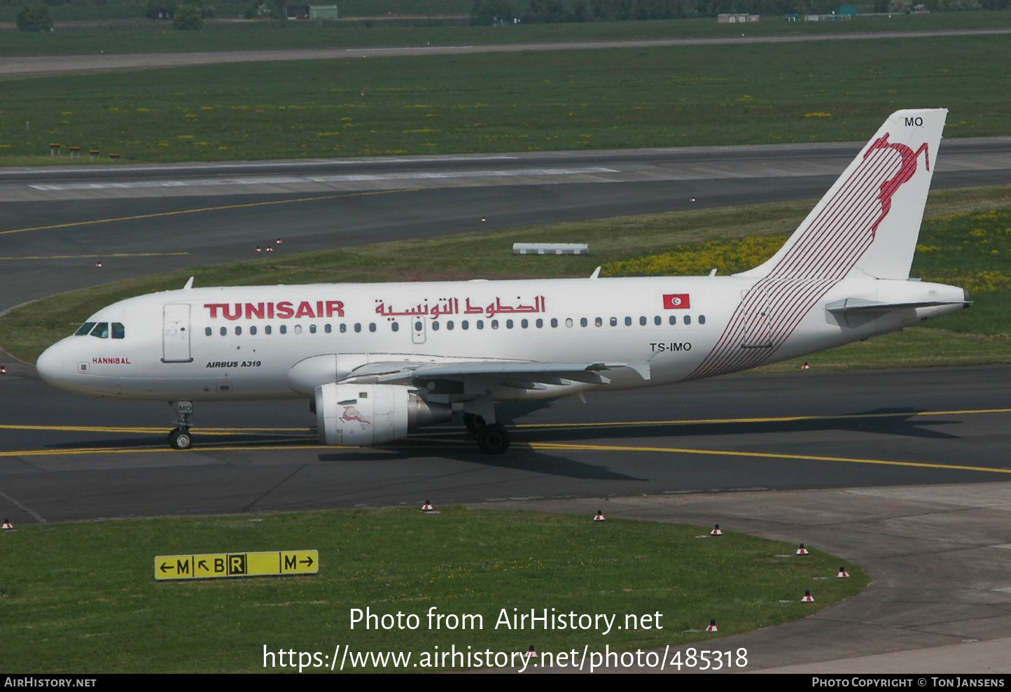 Aircraft Photo of TS-IMO | Airbus A319-114 | Tunisair | AirHistory.net #485318