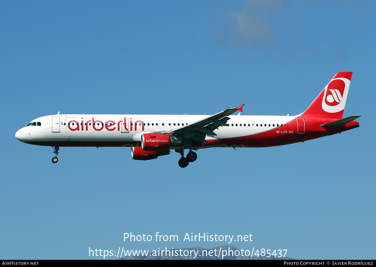 Aircraft Photo of OE-LCB | Airbus A321-211 | Air Berlin | AirHistory.net #485437