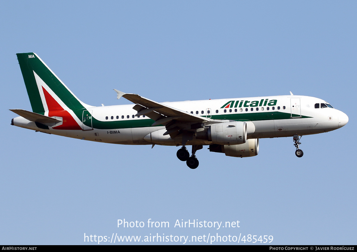 Aircraft Photo of I-BIMA | Airbus A319-112 | Alitalia | AirHistory.net #485459