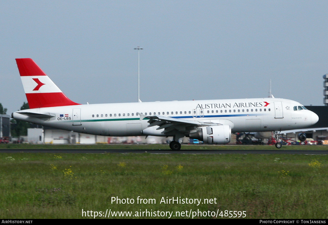 Aircraft Photo of OE-LBS | Airbus A320-214 | Austrian Airlines | AirHistory.net #485595