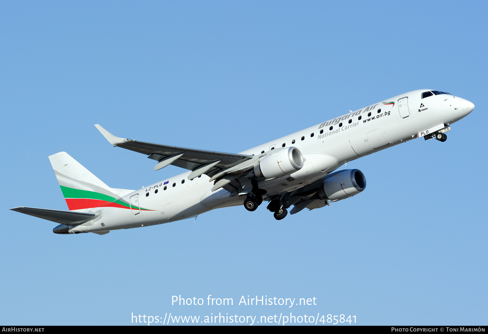 Aircraft Photo of LZ-PLO | Embraer 190STD (ERJ-190-100STD) | Bulgaria Air | AirHistory.net #485841