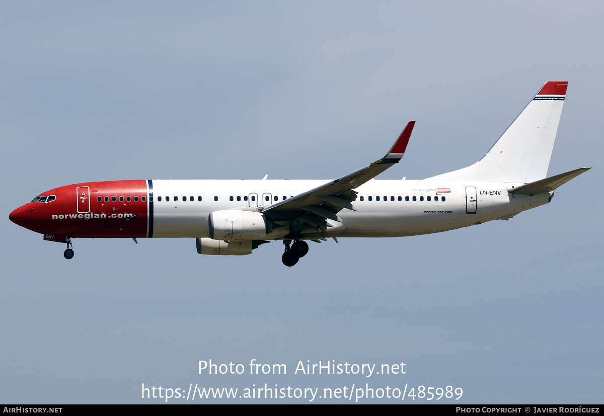 Aircraft Photo of LN-ENV | Boeing 737-8JP | Norwegian | AirHistory.net #485989