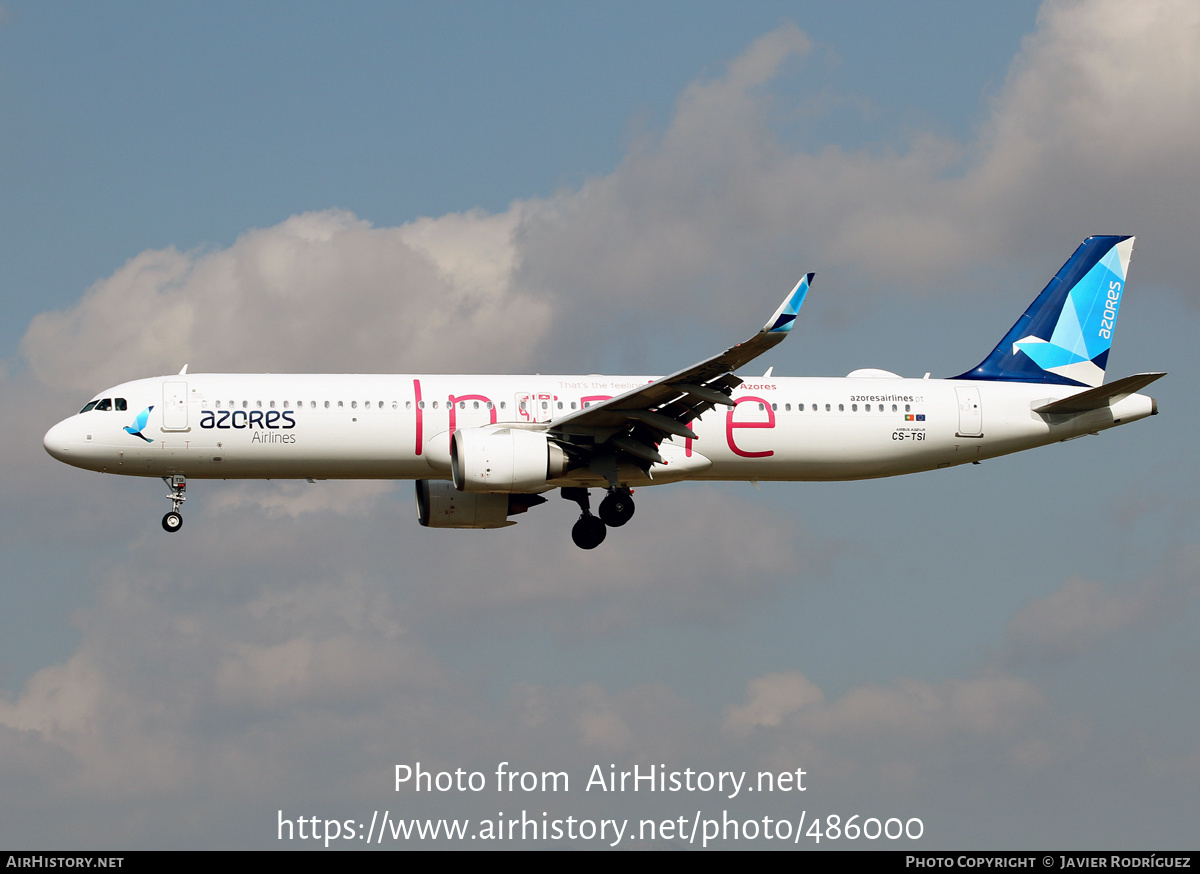 Aircraft Photo of CS-TSI | Airbus A321-253NX | Azores Airlines | AirHistory.net #486000