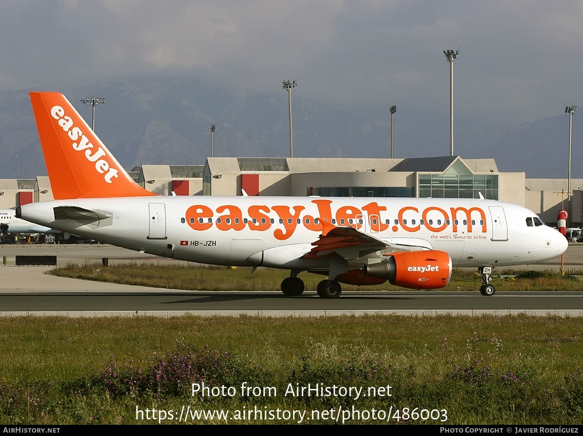 Aircraft Photo of HB-JZH | Airbus A319-111 | EasyJet | AirHistory.net #486003