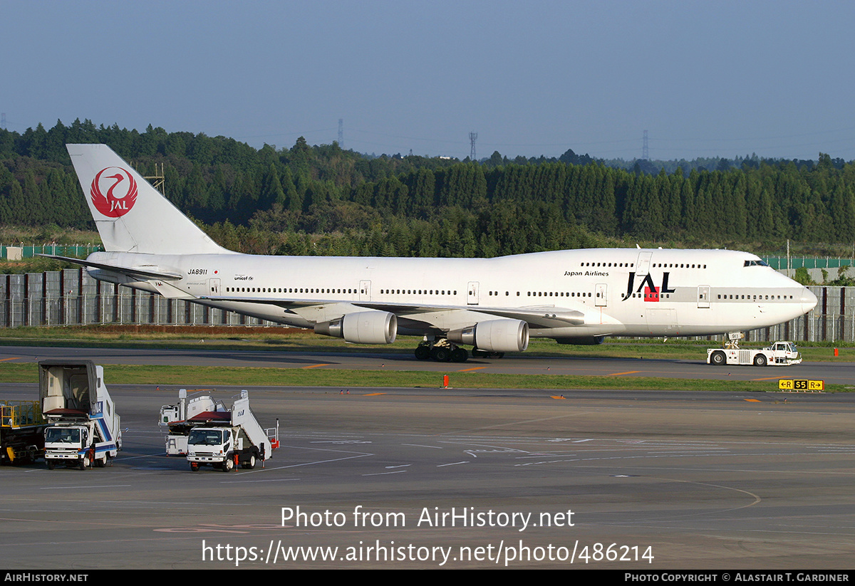 Aircraft Photo of JA8911 | Boeing 747-446 | Japan Airlines - JAL | AirHistory.net #486214