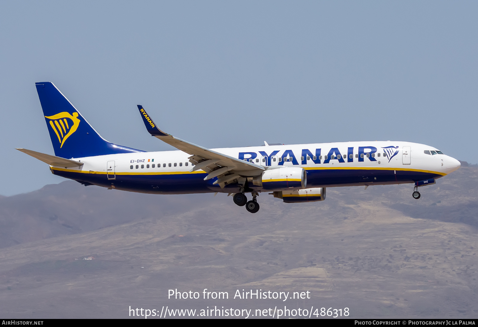 Aircraft Photo of EI-DHZ | Boeing 737-8AS | Ryanair | AirHistory.net #486318