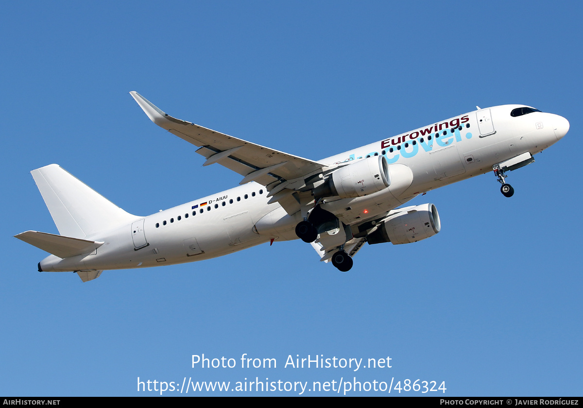 Aircraft Photo of D-AIUU | Airbus A320-214 | Eurowings Discover | AirHistory.net #486324