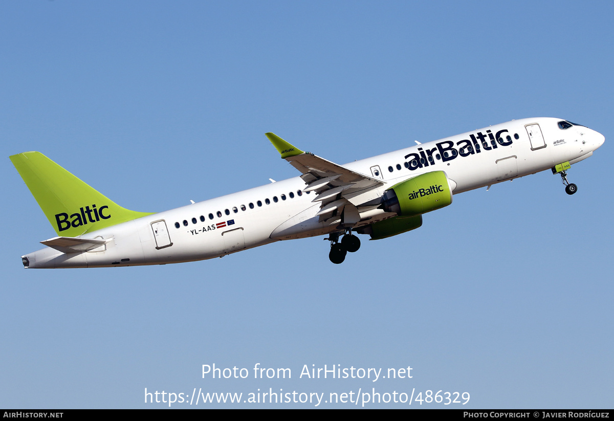 Aircraft Photo of YL-AAS | Airbus A220-371 (BD-500-1A11) | AirBaltic | AirHistory.net #486329