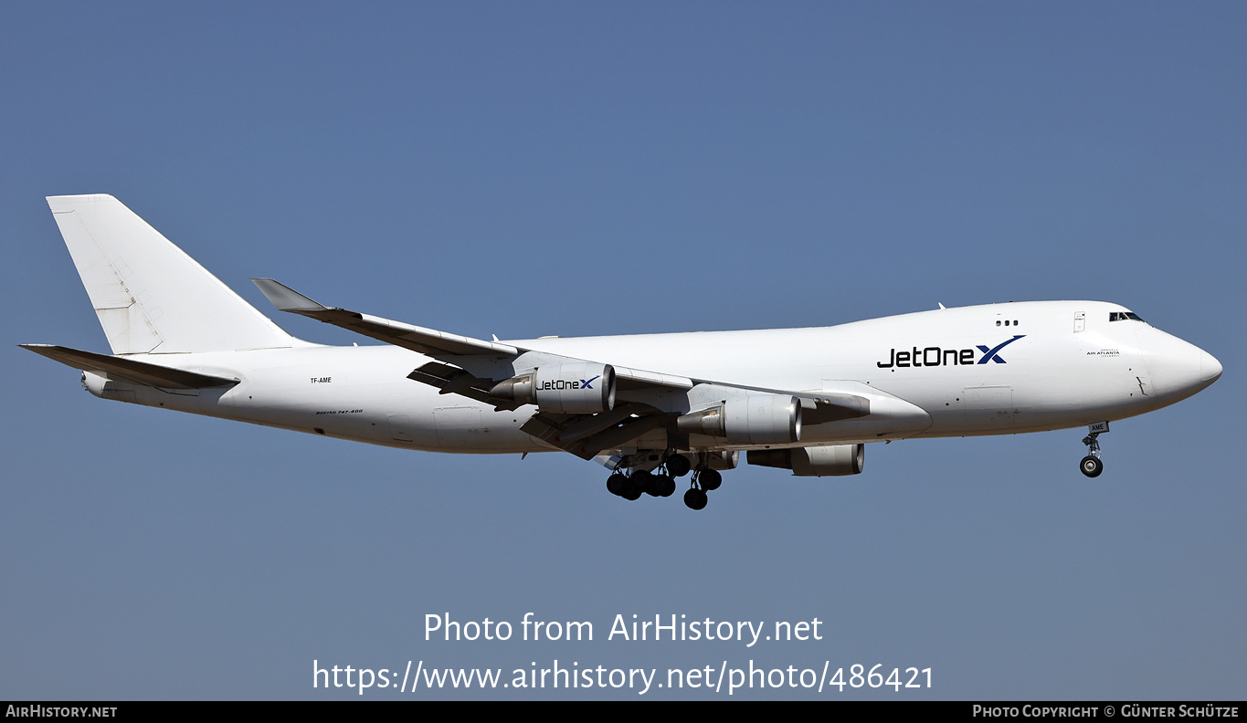 Aircraft Photo of TF-AME | Boeing 747-409F/SCD | JetOneX | AirHistory.net #486421