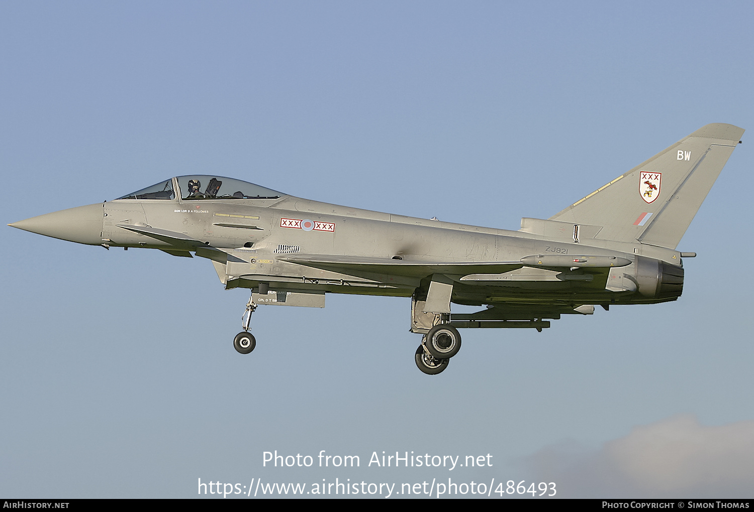 Aircraft Photo of ZJ921 | Eurofighter EF-2000 Typhoon F2 | UK - Air Force | AirHistory.net #486493