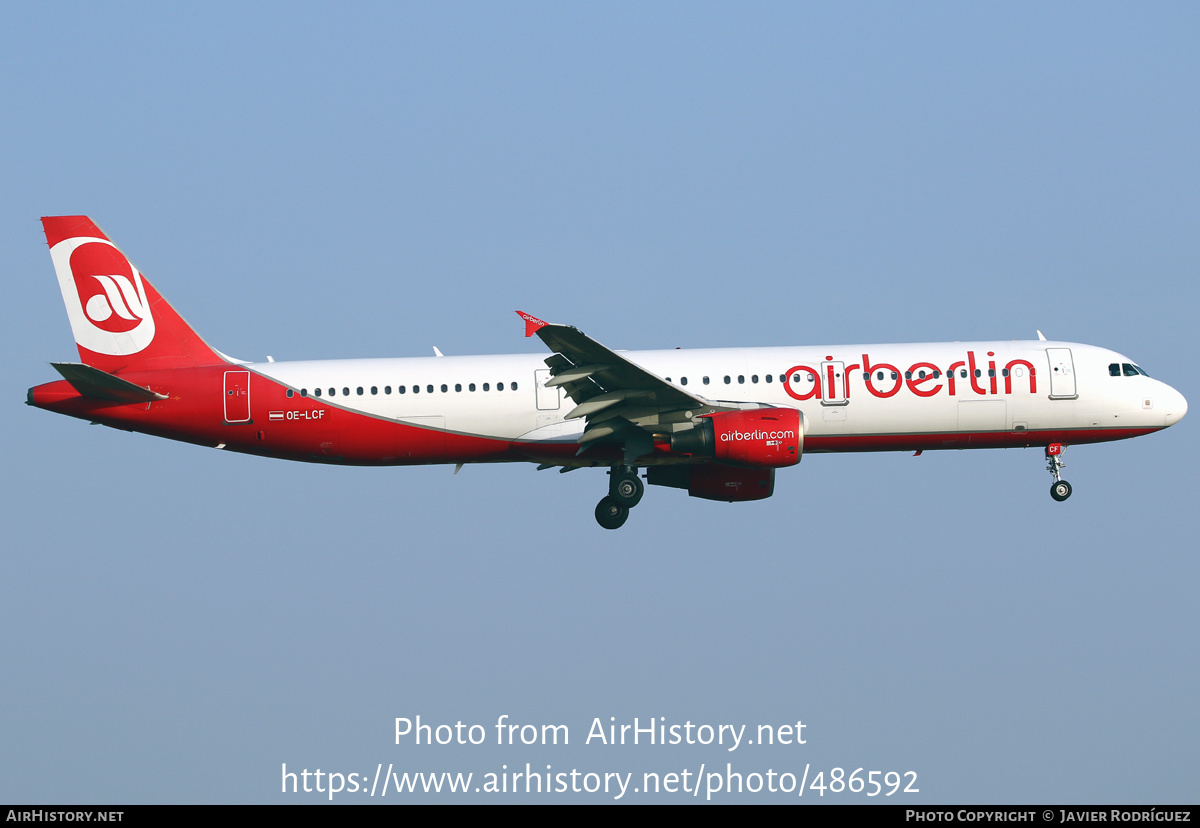 Aircraft Photo of OE-LCF | Airbus A321-211 | Air Berlin | AirHistory.net #486592