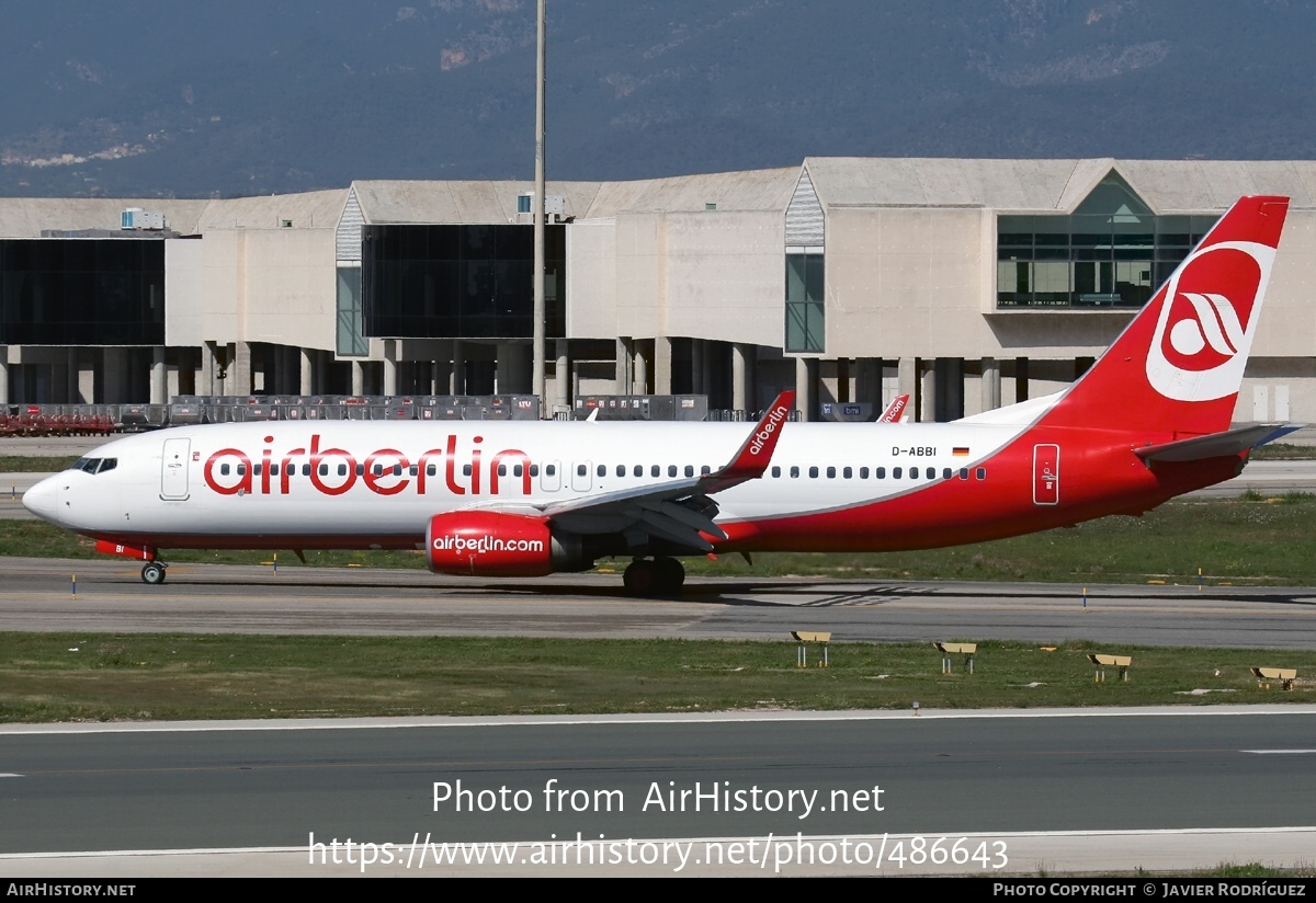 Aircraft Photo of D-ABBI | Boeing 737-86J | Air Berlin | AirHistory.net #486643