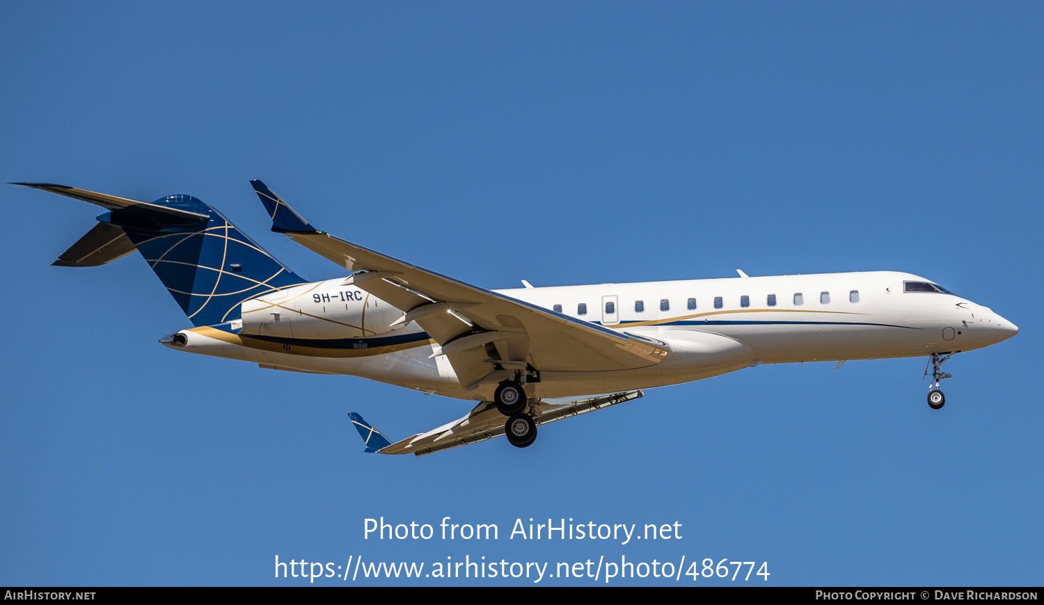 Aircraft Photo of 9H-IRC | Bombardier Global 6000 (BD-700-1A10) | AirHistory.net #486774