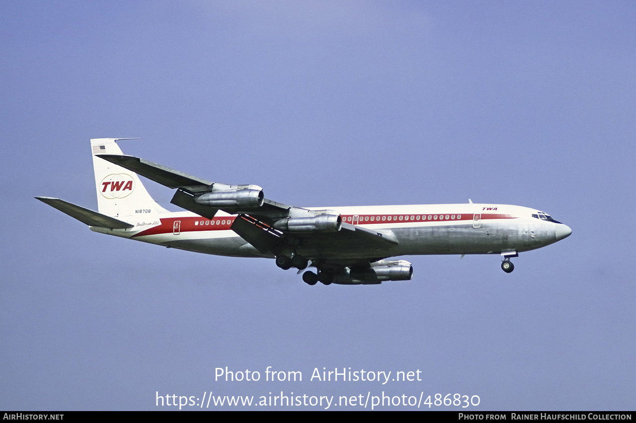 Aircraft Photo of N18708 | Boeing 707-331B | Trans World Airlines - TWA ...