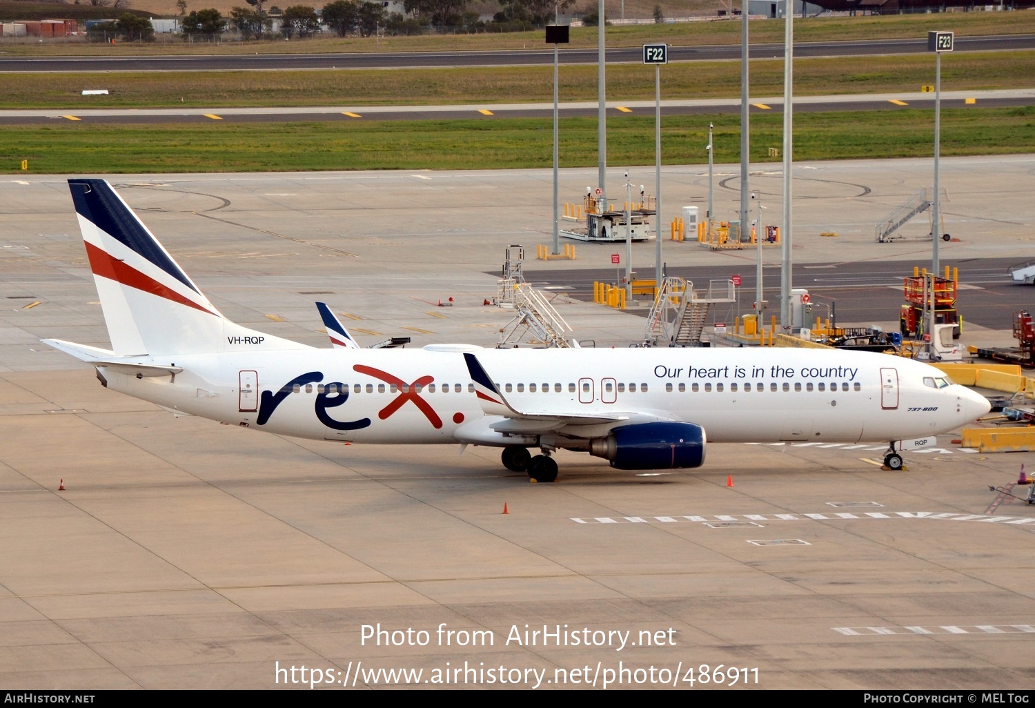 Aircraft Photo of VH-RQP | Boeing 737-8FE | REX - Regional Express | AirHistory.net #486911