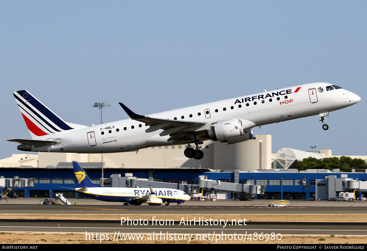 Aircraft Photo of F-HBLS | Embraer 190STD (ERJ-190-100STD) | Air France | AirHistory.net #486980