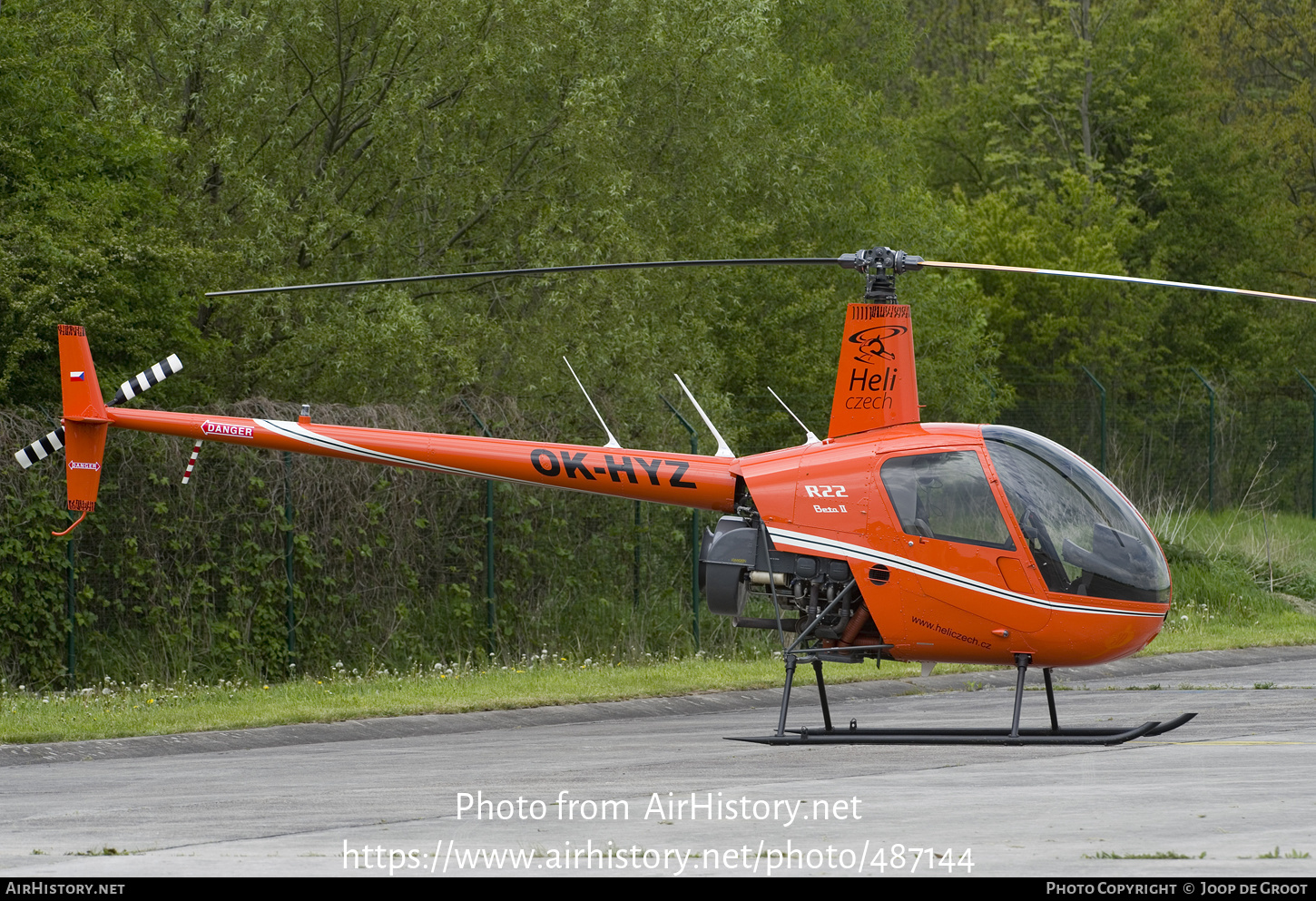 Aircraft Photo of OK-HYZ | Robinson R-22 Beta II | Heli Czech | AirHistory.net #487144