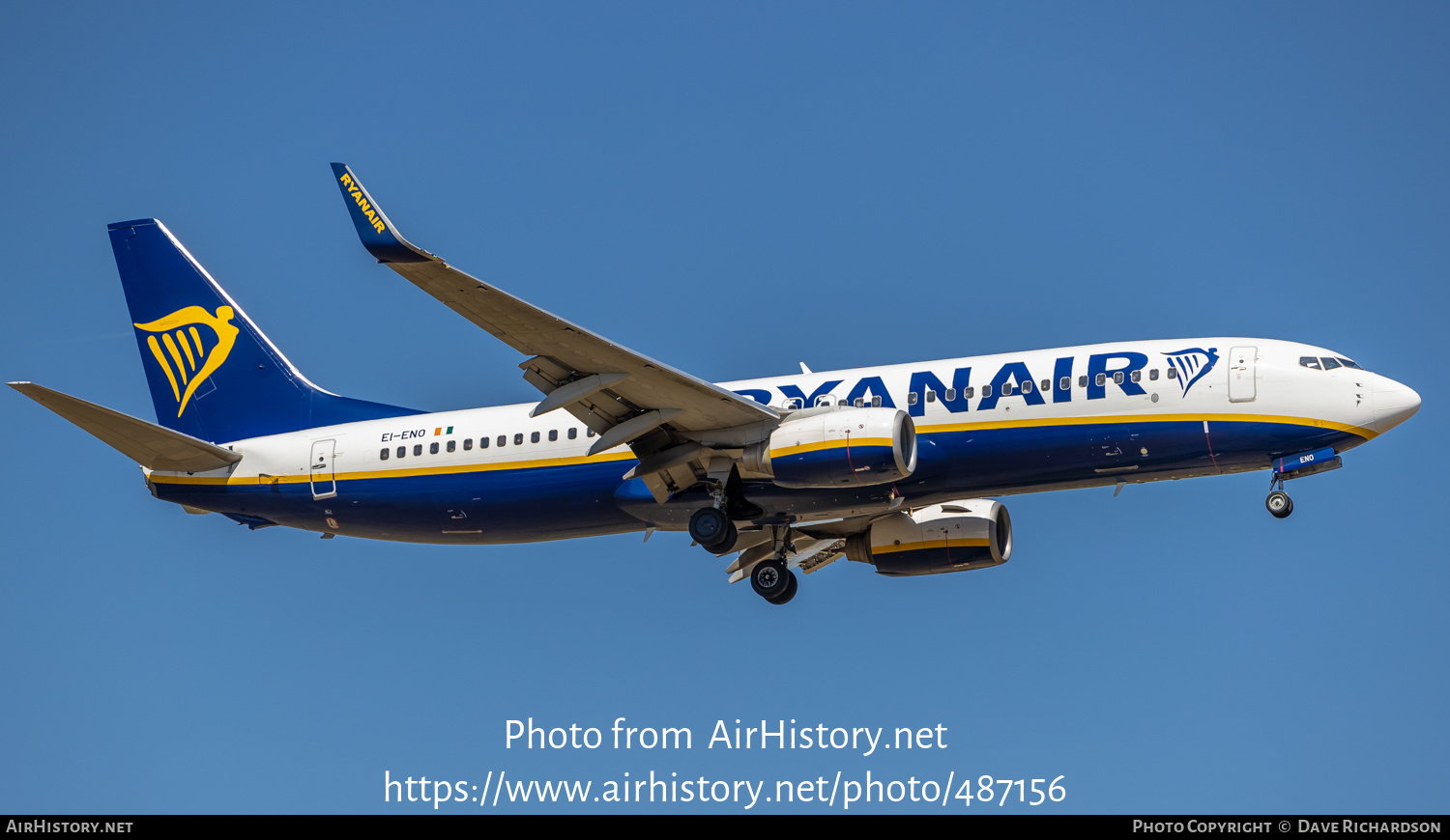 Aircraft Photo of EI-ENO | Boeing 737-8AS | Ryanair | AirHistory.net #487156