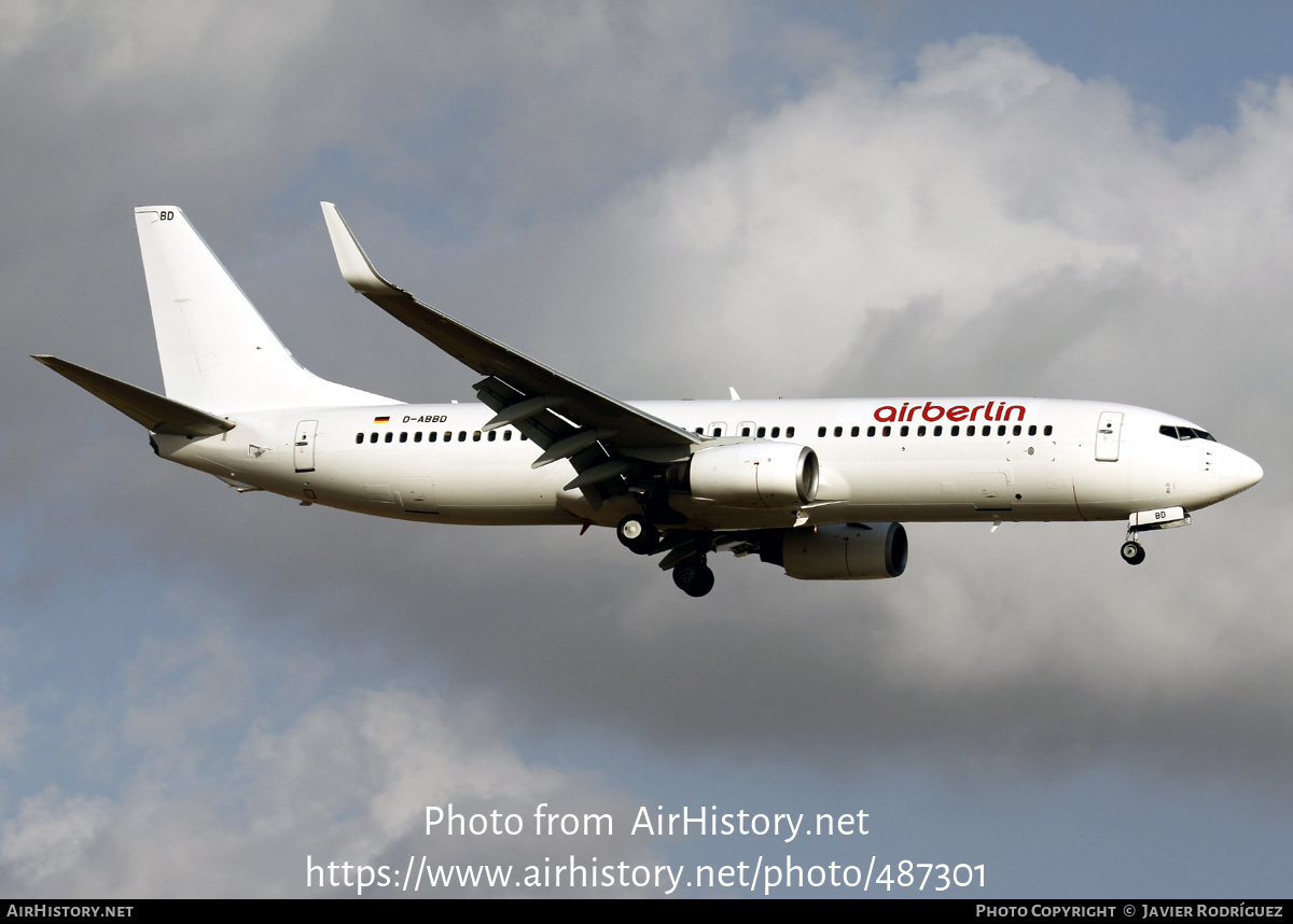 Aircraft Photo of D-ABBD | Boeing 737-86J | Air Berlin | AirHistory.net #487301