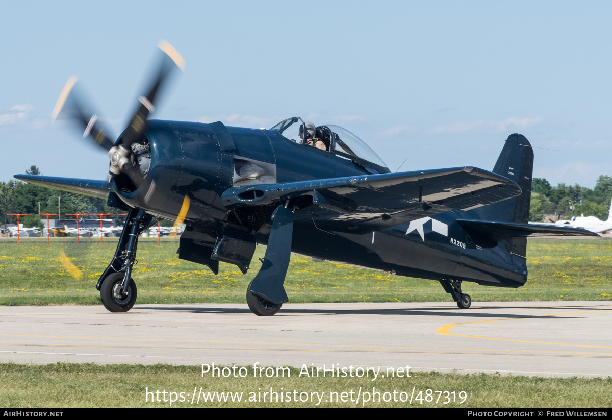 Aircraft Photo of N2209 / 122095 | Grumman F8F-1B Bearcat | USA - Navy | AirHistory.net #487319