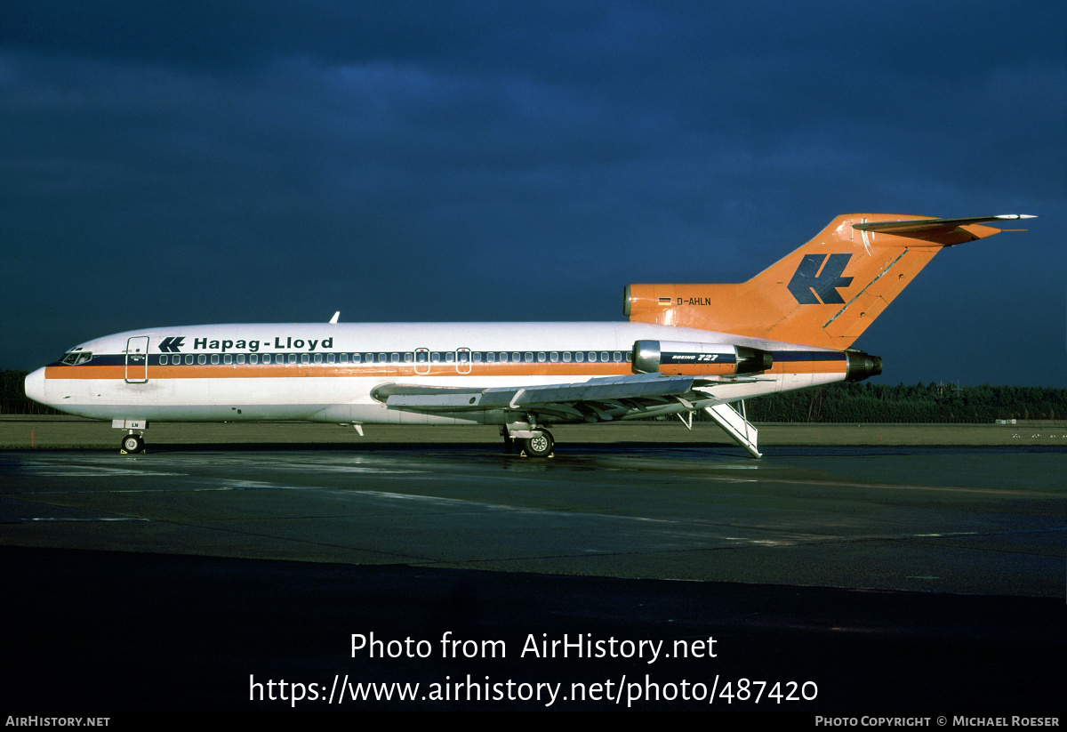 Aircraft Photo of D-AHLN | Boeing 727-81 | Hapag-Lloyd | AirHistory.net #487420