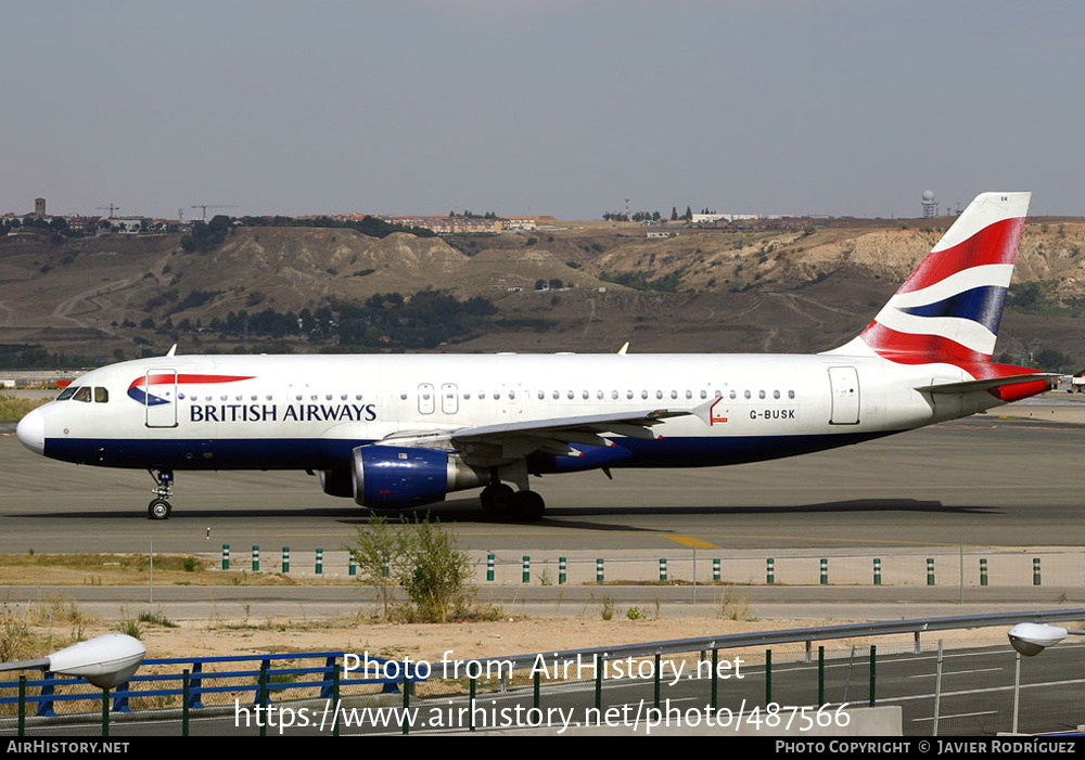 Aircraft Photo of G-BUSK | Airbus A320-211 | British Airways | AirHistory.net #487566