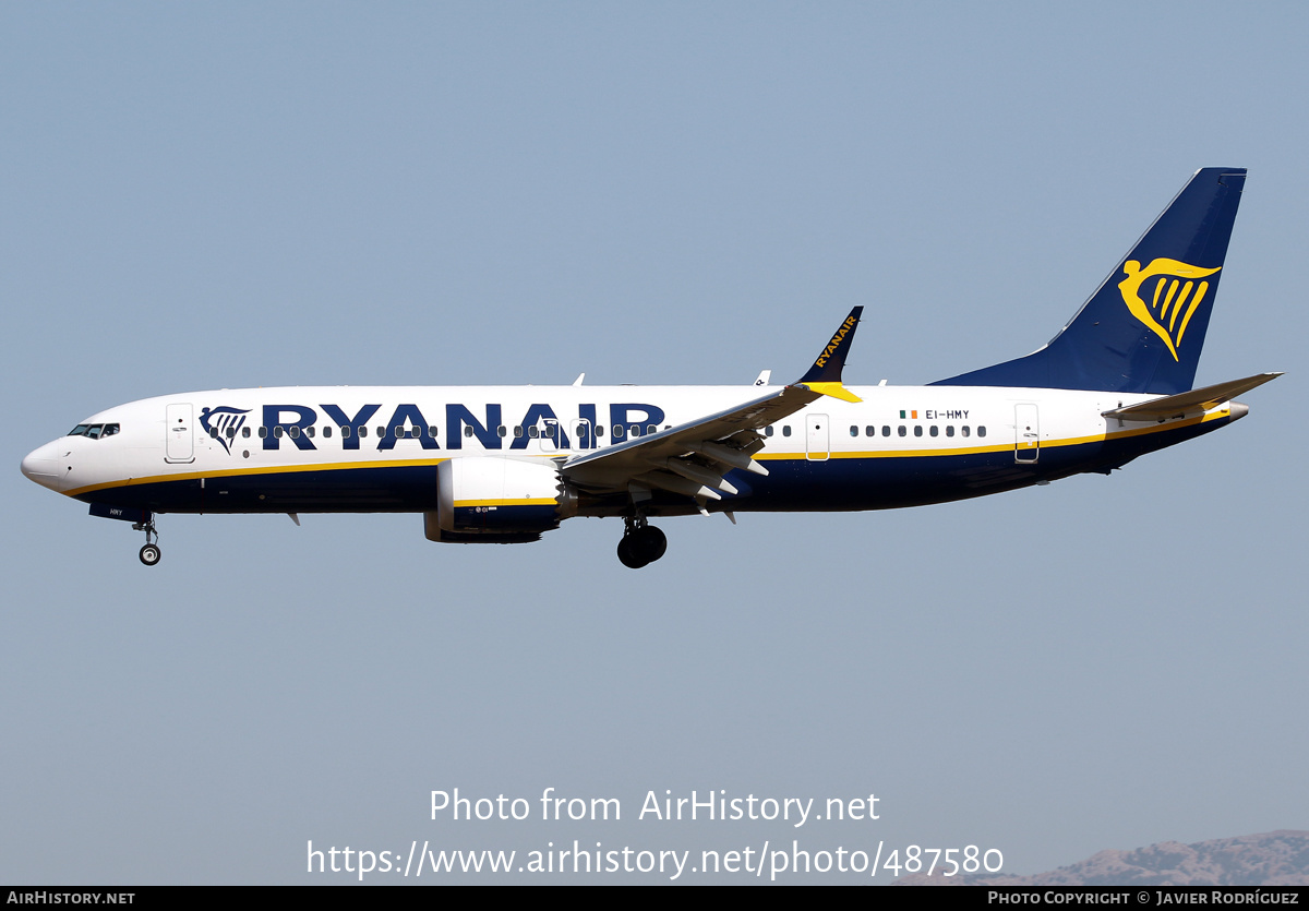 Aircraft Photo of EI-HMY | Boeing 737-8200 Max 200 | Ryanair | AirHistory.net #487580