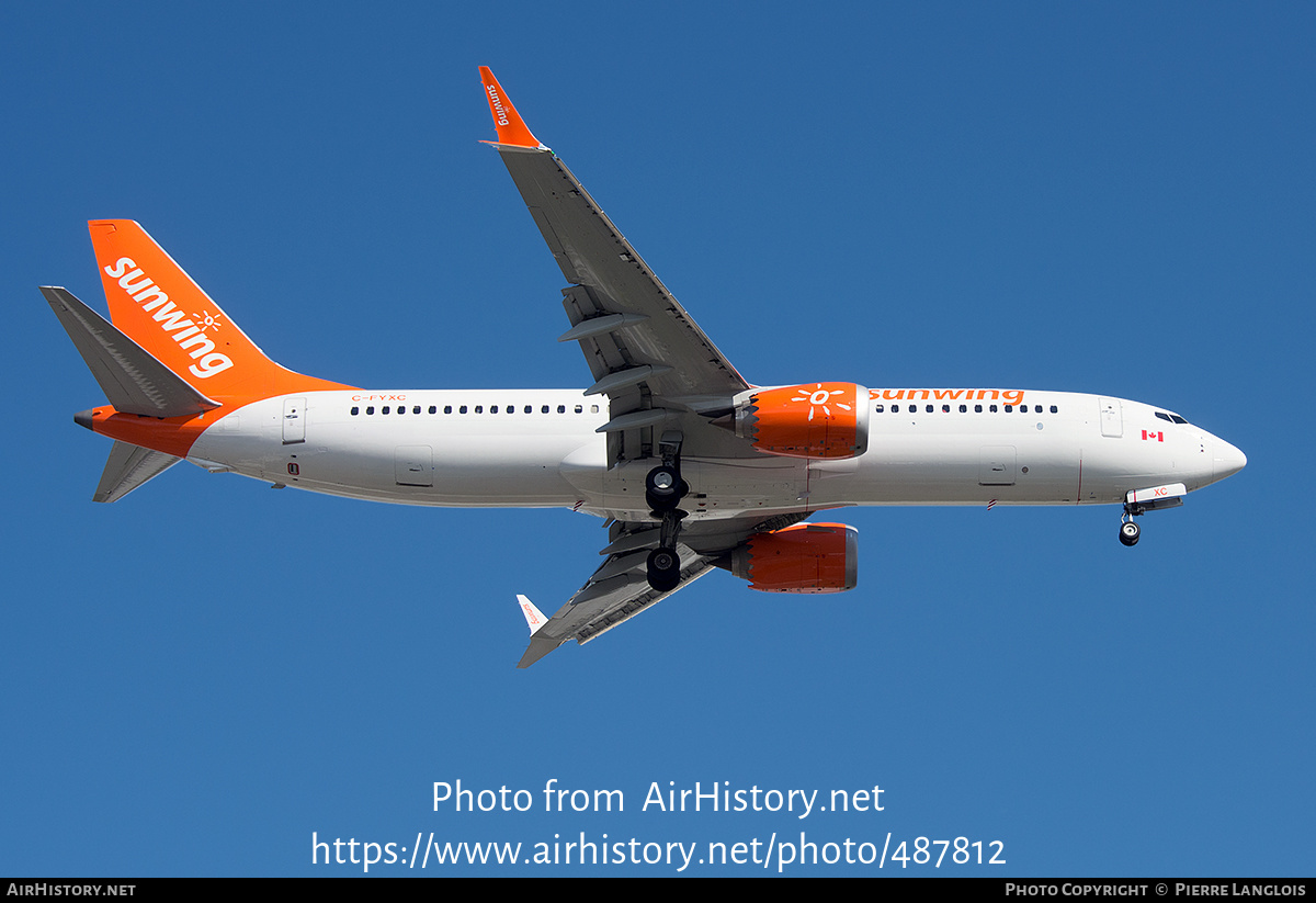 Aircraft Photo of C-FYXC | Boeing 737-8 Max 8 | Sunwing Airlines | AirHistory.net #487812