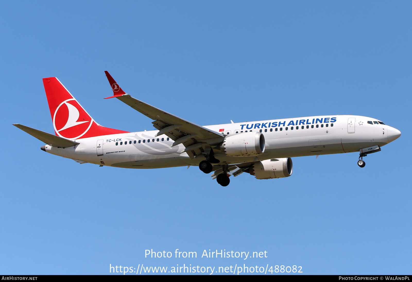 Aircraft Photo of TC-LCK | Boeing 737-8 Max 8 | Turkish Airlines | AirHistory.net #488082