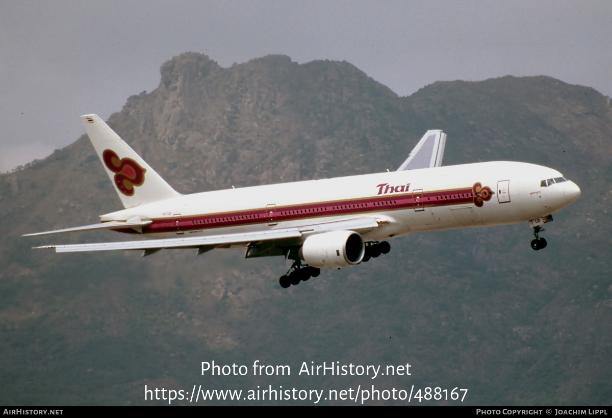 Aircraft Photo of HS-TJD | Boeing 777-2D7 | Thai Airways International | AirHistory.net #488167