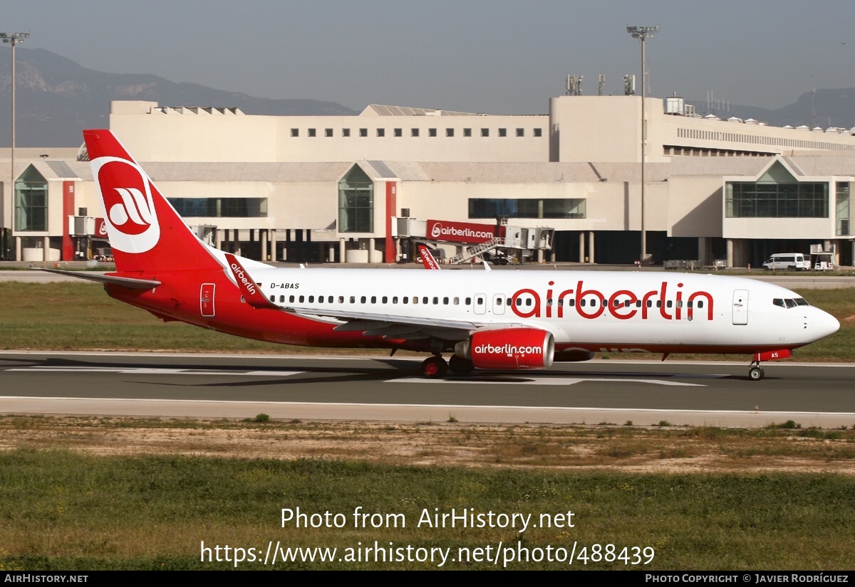 Aircraft Photo of D-ABAS | Boeing 737-86J | Air Berlin | AirHistory.net #488439