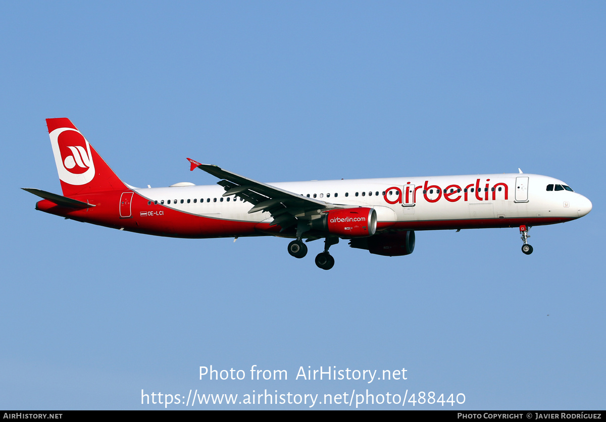 Aircraft Photo of OE-LCI | Airbus A321-211 | Air Berlin | AirHistory.net #488440