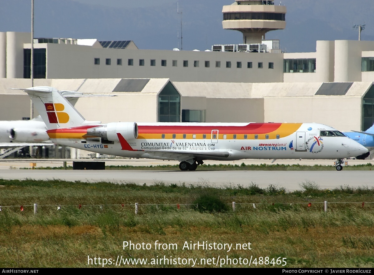 Aircraft Photo of EC-HYG | Bombardier CRJ-200ER (CL-600-2B19) | Iberia Regional | AirHistory.net #488465