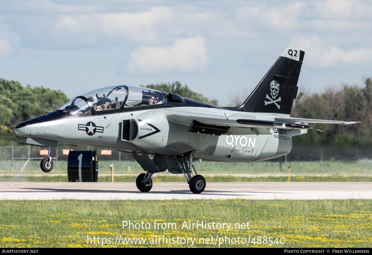 Aircraft Photo of N270CF / NX270CF / Q2 | SIAI-Marchetti S-211 | USA - Navy | AirHistory.net #488540