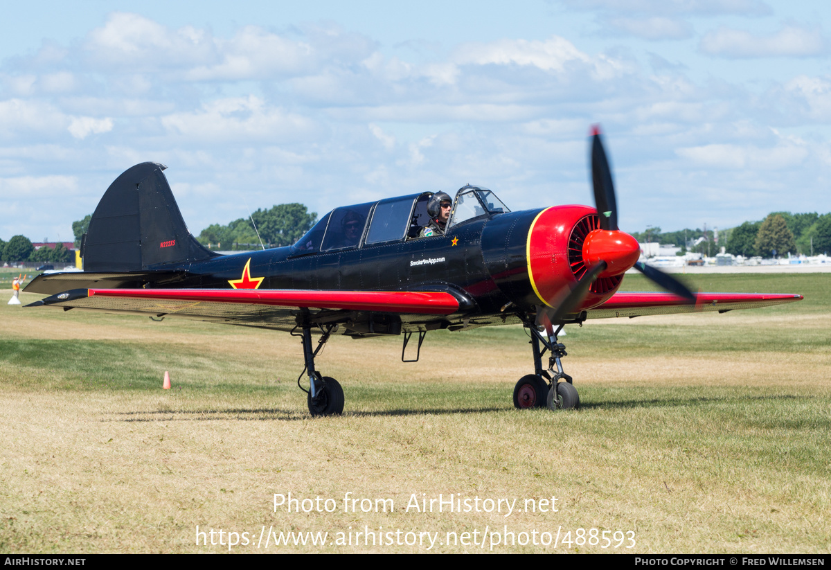 Aircraft Photo of N222XS | Yakovlev Yak-52 | Russia - Air Force | AirHistory.net #488593