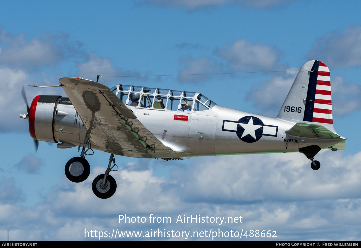 Aircraft Photo of N62700 / 19616 | Vultee BT-13A Valiant | USA - Army | AirHistory.net #488662