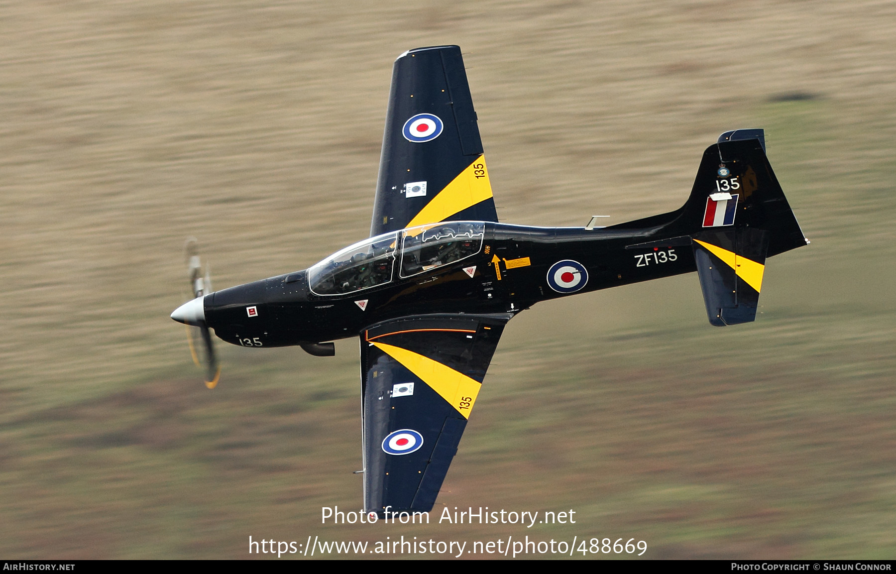 Aircraft Photo of ZF135 | Short S-312 Tucano T1 | UK - Air Force | AirHistory.net #488669