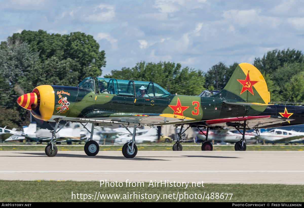 Aircraft Photo of N152JB / 3 red | Yakovlev Yak-52 | Soviet Union - Air Force | AirHistory.net #488677