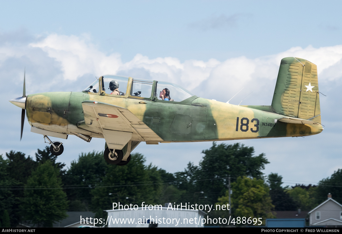 Aircraft Photo of N34BV / 183 | Beech T-34A Mentor | Chile - Air Force | AirHistory.net #488695