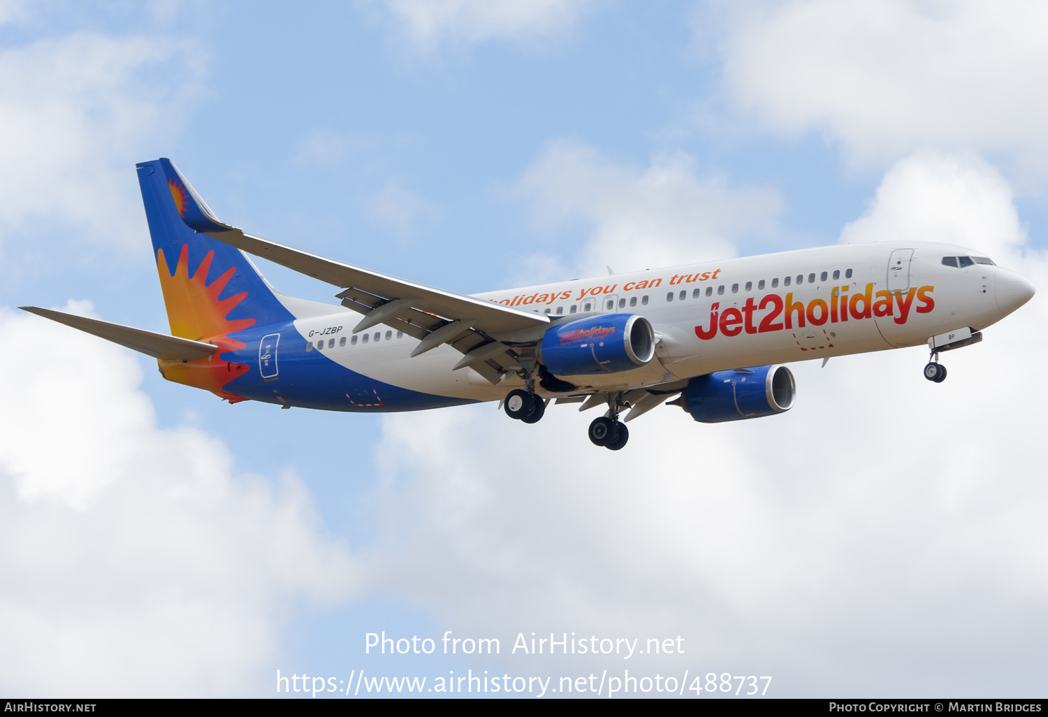 Aircraft Photo of G-JZBP | Boeing 737-800 | Jet2 Holidays | AirHistory.net #488737