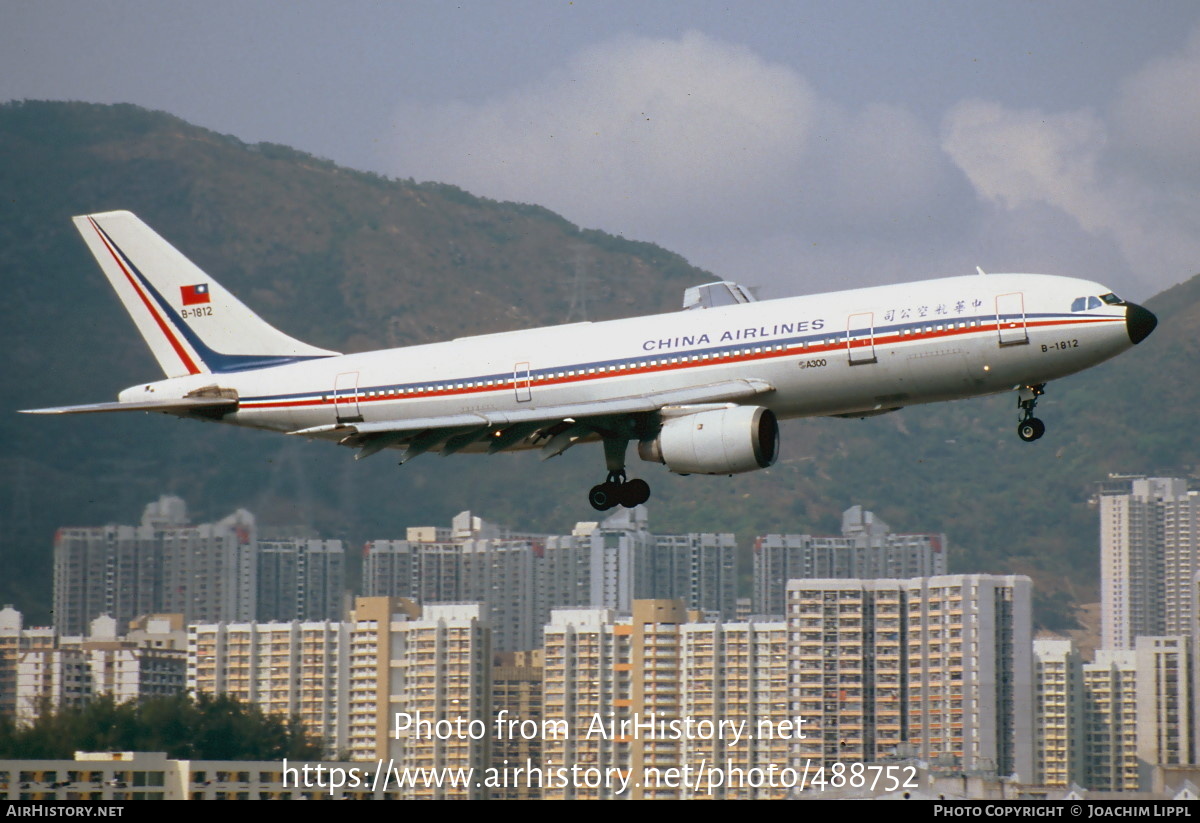 Aircraft Photo of B-1812 | Airbus A300B4-220 | China Airlines | AirHistory.net #488752