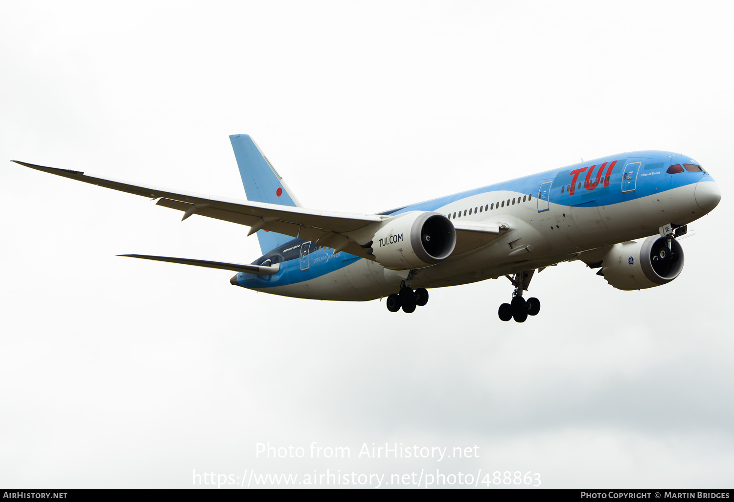 Aircraft Photo of G-TUIE | Boeing 787-8 Dreamliner | TUI | AirHistory.net #488863