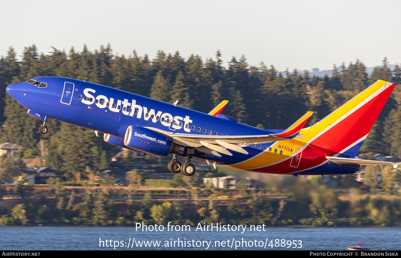 Aircraft Photo of N7713A | Boeing 737-7BD | Southwest Airlines | AirHistory.net #488953