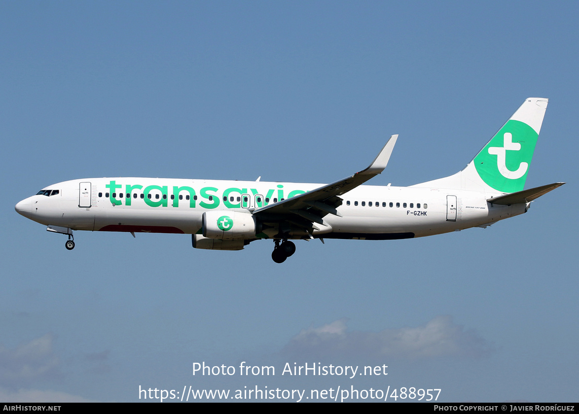 Aircraft Photo of F-GZHK | Boeing 737-8K2 | Transavia | AirHistory.net #488957