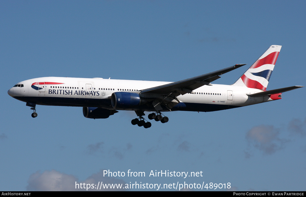 Aircraft Photo of G-YMMD | Boeing 777-236/ER | British Airways | AirHistory.net #489018