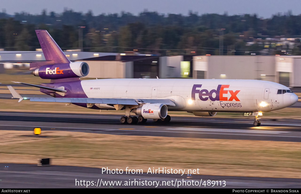 Aircraft Photo of N582FE | McDonnell Douglas MD-11/F | FedEx Express - Federal Express | AirHistory.net #489113