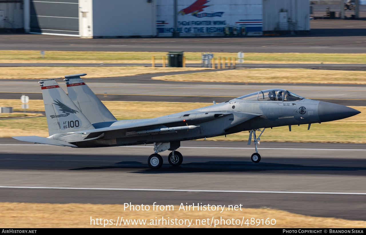 Aircraft Photo of 85-0100 / AF85100 | McDonnell Douglas F-15C Eagle | USA - Air Force | AirHistory.net #489160