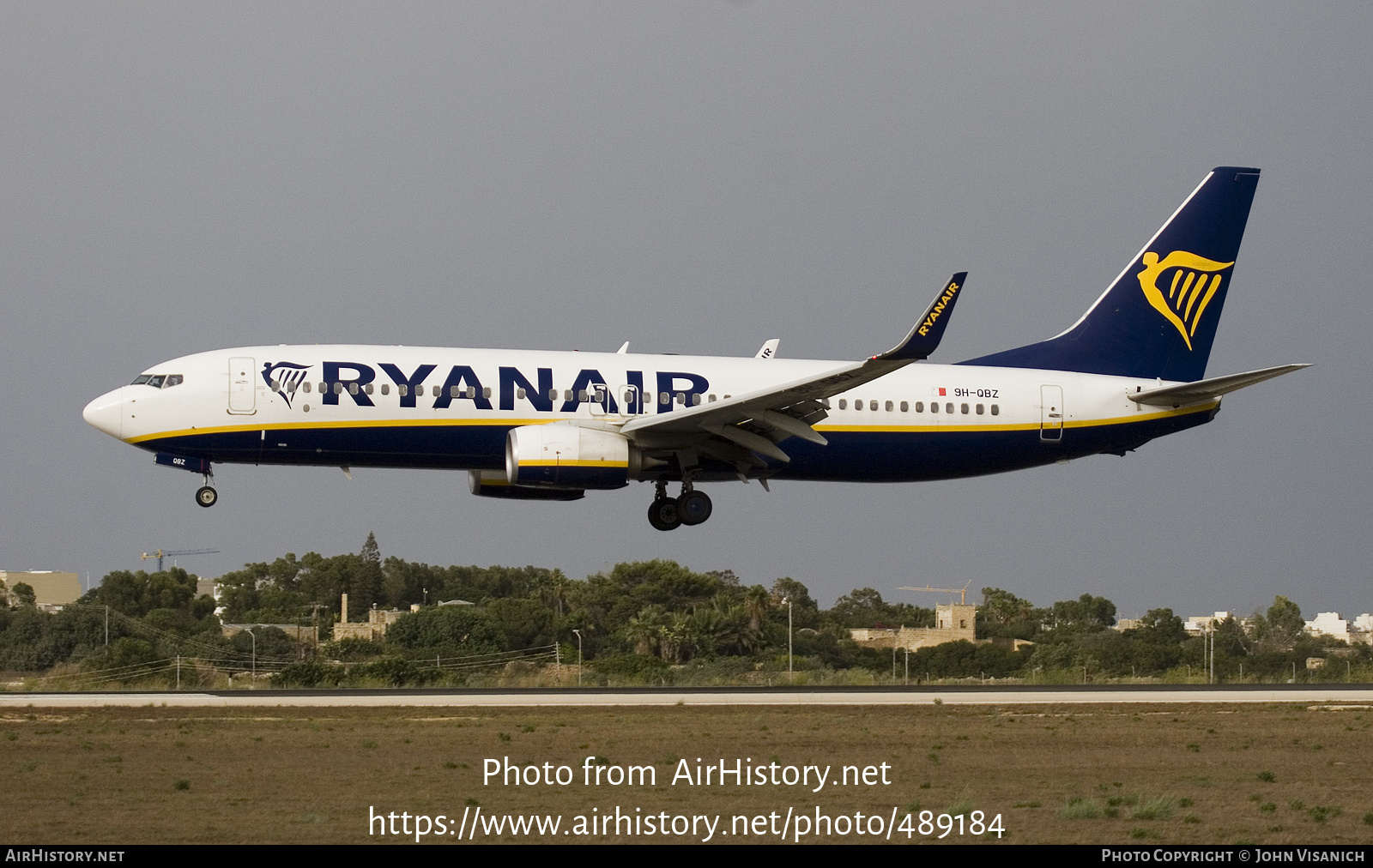 Aircraft Photo of 9H-QBZ | Boeing 737-8AS | Ryanair | AirHistory.net #489184