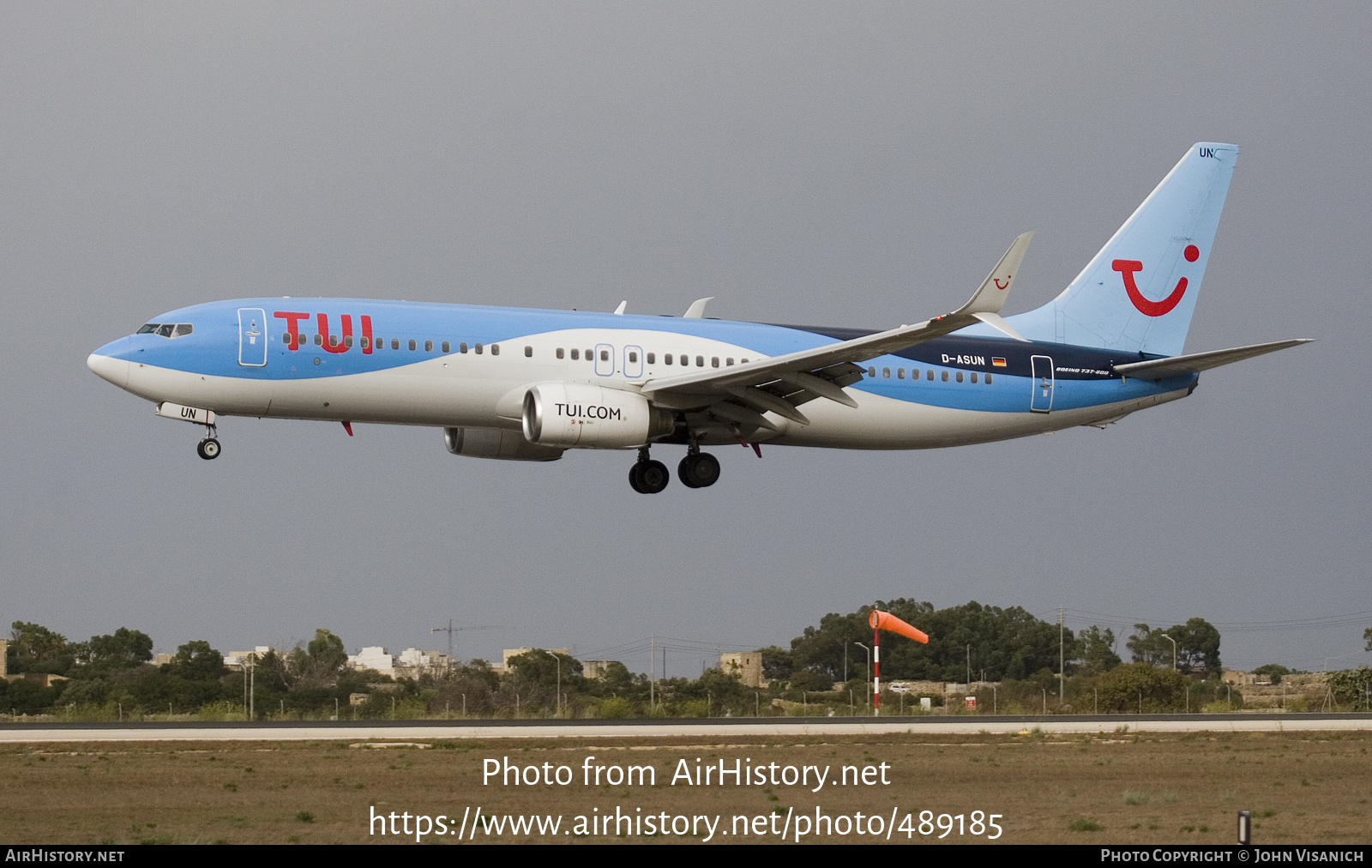 Aircraft Photo of D-ASUN | Boeing 737-8BK | TUI | AirHistory.net #489185